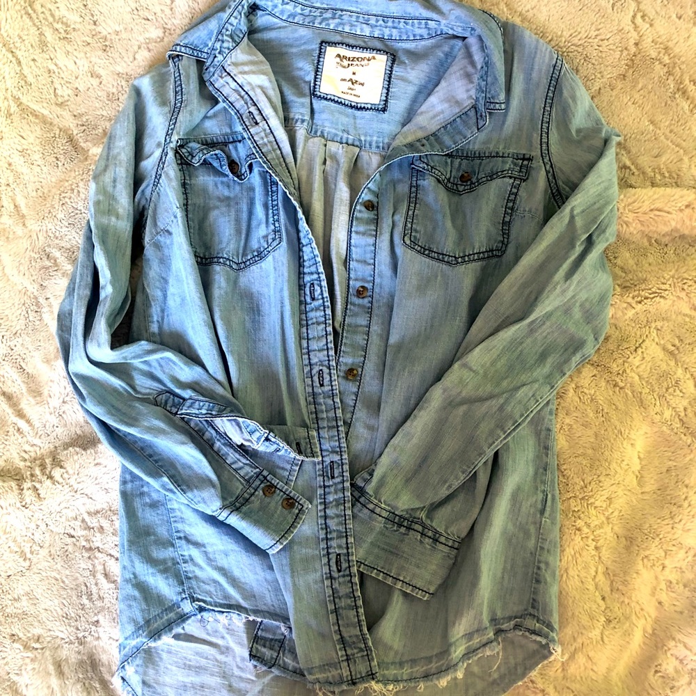 Button Up Jean Shirt 👕